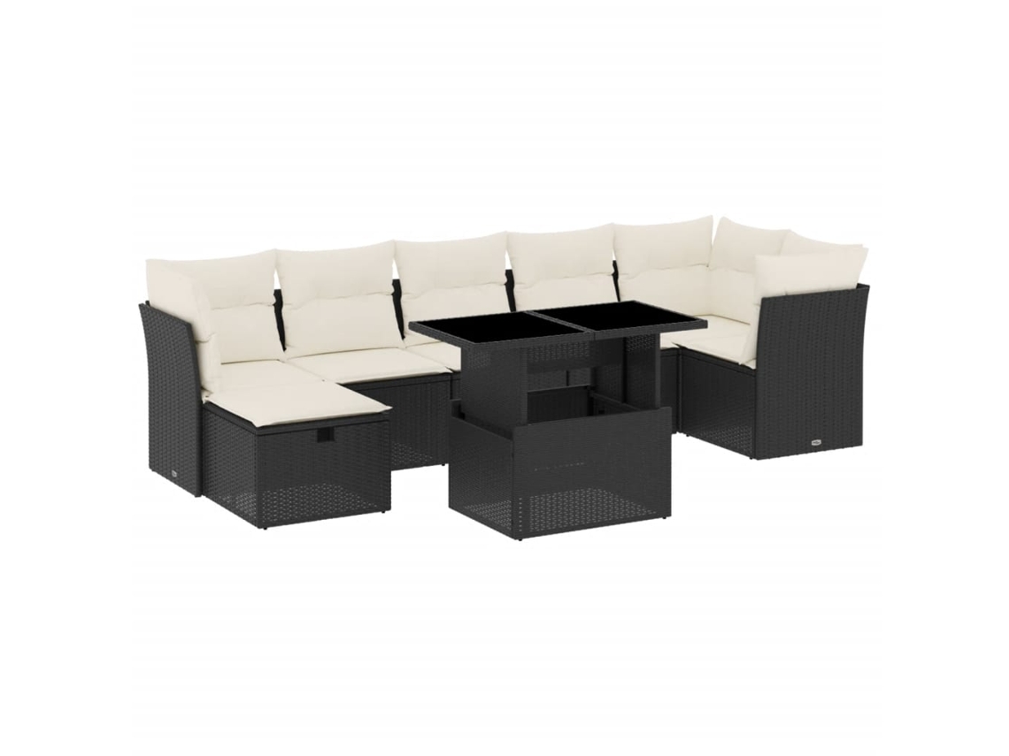 Garden Sofa Set, Garden Sofa Sets Vidaxl Preto Rattan / Vime (n/a)