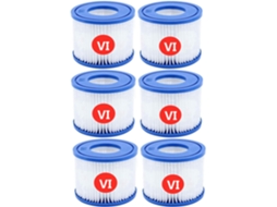 6 Peças de Cartucho de Filtro AQUAFORGE compatível com Lay z spa Bestway Saluspa Coleman 90352e