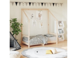 Vidaxl Estrutura De Cama Infantil 70x140 Cm Pinho Maciço