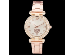 Reloj De Cuarzo Unisex Con Correa De Acero Zhoulianfa Dial Casual Oro Rosa