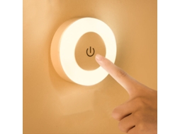 Luminária Noturna Led Econômica com Sensor de Toque, Carregamento Usb e Fixação Magnética na Parede. MDUG (luz Quente 3000k)
