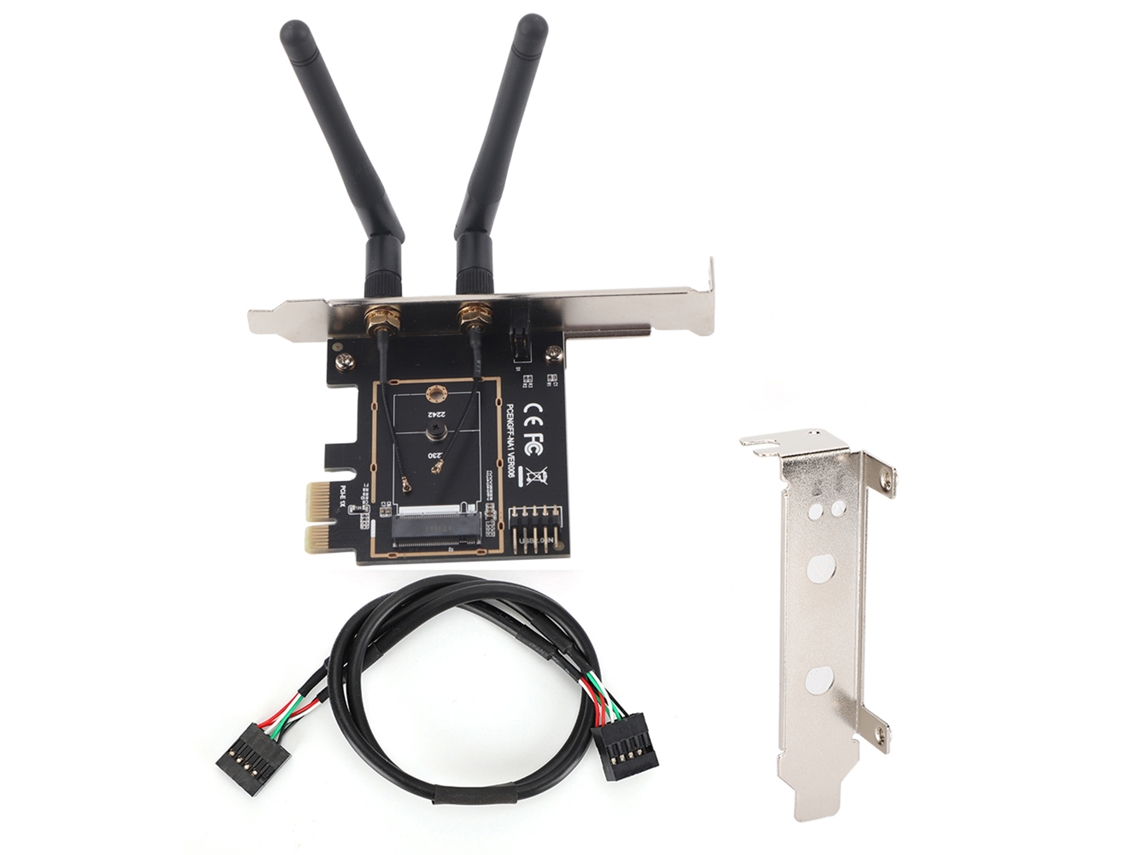 Placa Adaptadora De Módulo Wifi Sem Fio Pcie Para Ngff M2, Chave A E, Expansão De Rede Aquaforge