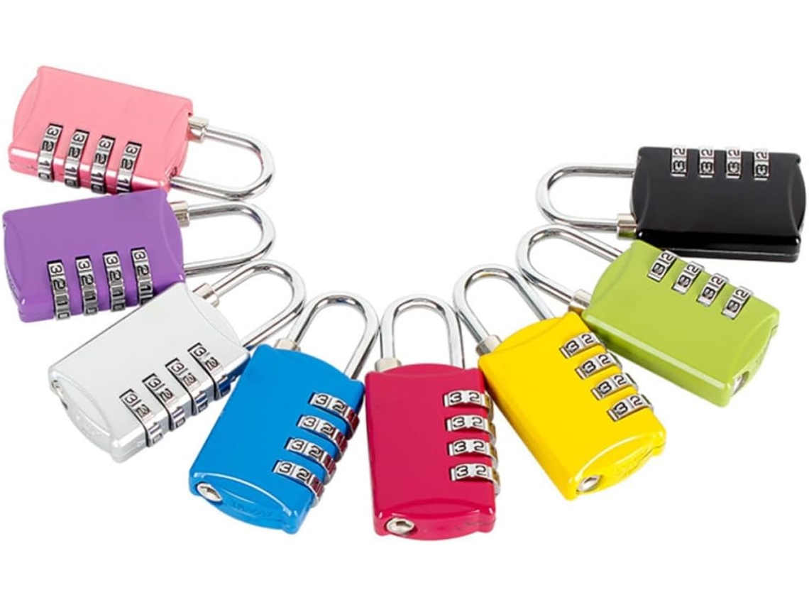 Cadeado De Combinação Tsa Rosa Magiclulu Em Liga Zinco, Cadeado Antifurto De 4 Dígitos Para Malas Cabine, Proteção