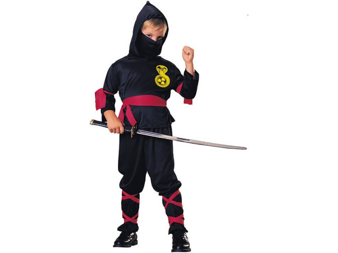 Fato Ninja preto para menino