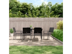 Vidaxl Cadeiras Jardim 6 Pcs 54x62,5x89 Cm Vime Pe Preto