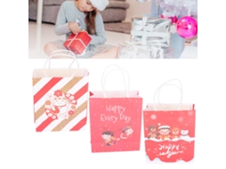 12 Bolsas De Regalo Temáticas De Año Nuevo Gruesas Resistentes Ecológicas Con Colores Vivos Para Fiesta