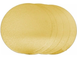 14 Inches Round Shape Gold 2mm Thickness Cake Board Cake Display Base Beijiyi (pack Of 5)