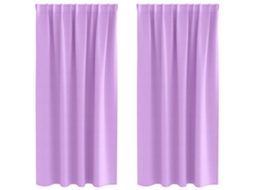 Maison Exclusive - Cortinas Blackout Com Argolas 2 Pcs Roxo 175 X 140 Cm Poliéster