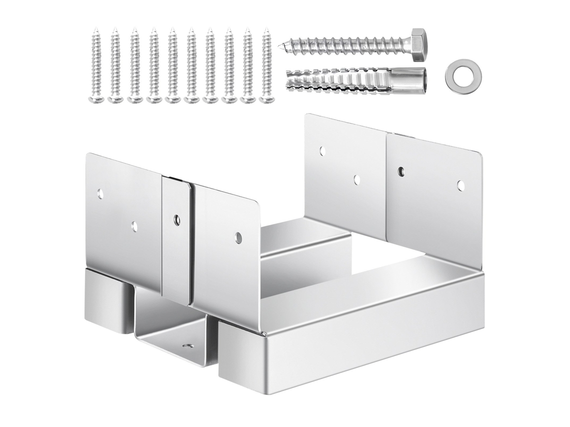 Ancoragem Para Base De Poste Para Betão 144,6 X 141,5 X 80,7 Mm 10 Unidades Vevor