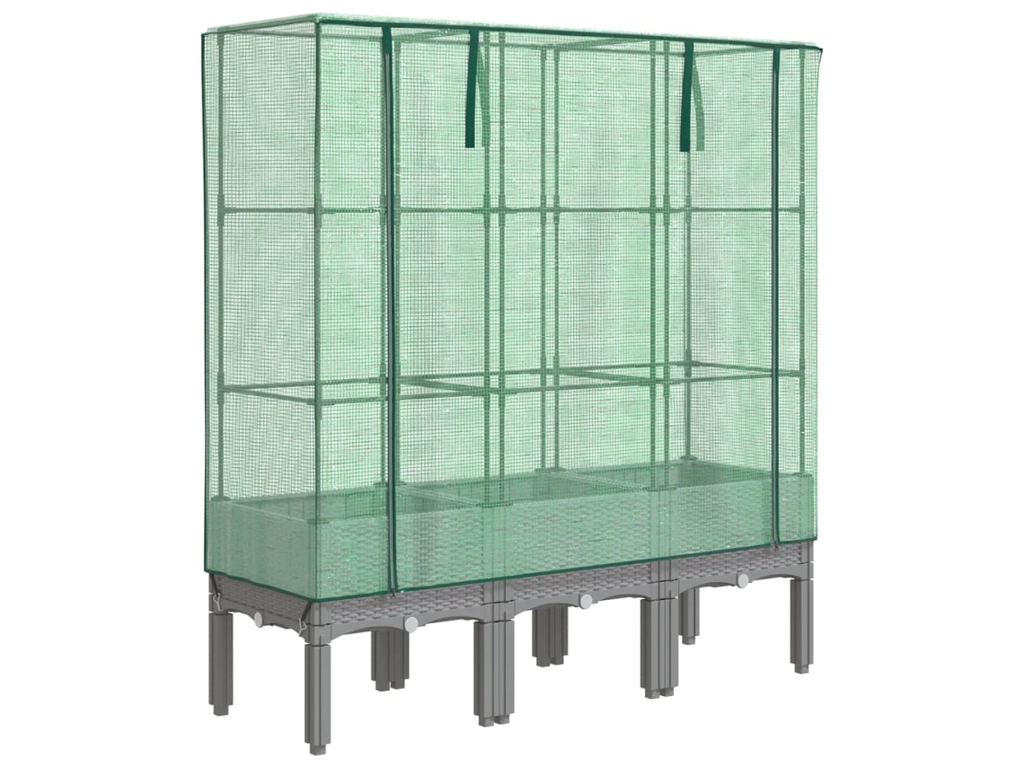 Raised Bed, Raised Beds Vidaxl Cinzeto Polipropileno (120 X 40 X 140 Cm)