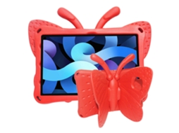 Capa Panoona Para Lenovo Tab M10 Plus Tb-x606f/x De 10,1 Polegadas ,eva Rígido E Antichoque ,suporte Borboleta Vermelho