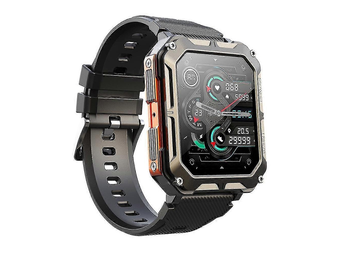 Relógios inteligentes militares para homens com chamadas Bluetooth, 1,83 polegadas, rastreador de fitness robusto Ly Ebike