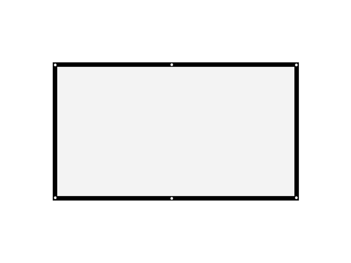Tela De Projeção Portátil De Poliéster Branco Macio E Espesso, Formato 16:9(100 Polegadas)