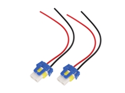 2pcs Cabo de Fiação Soquete Led Adaptador Feminino Leve Prático Resistente À Corrosão para Carro Barco Bicicleta