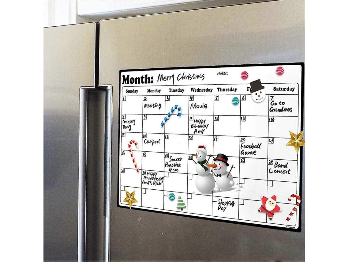 Calendário de geladeira Calendário de quadro branco magnético Calendário de geladeira Slowmoose