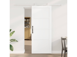 Vidaxl Porta Deslizante Branco 83 X 202 Cm Madeira De Pinho Maciça