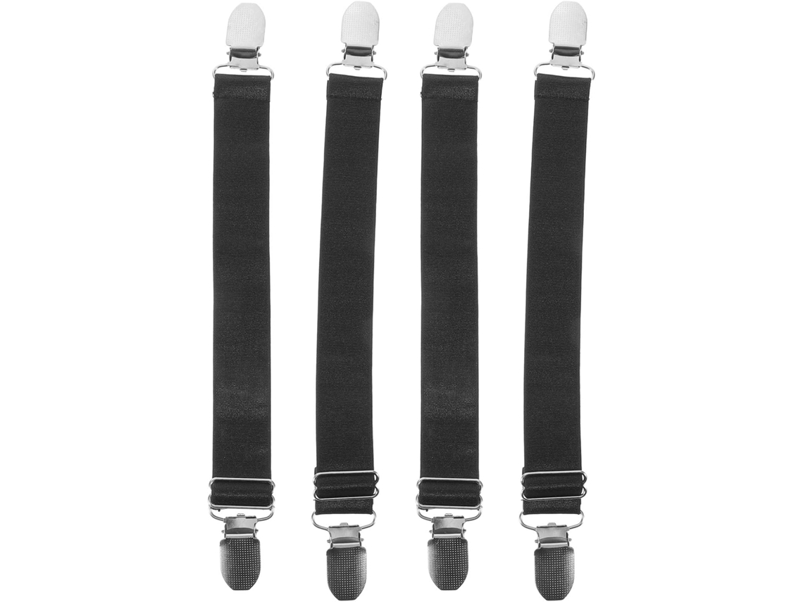 Zerodeko 4-tiras Para Capa De Tábua Passar Roupa, Clipes Para Forro De Tábua Passar Roupa, Tiras Ajustáveis Para Lençóis