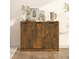 Aparador de 90,5x30x70 cm Madera Procesada Color Roble Ahumado