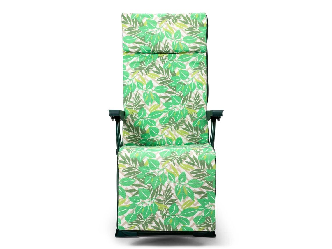 Espreguiçadeira de Jardim SOLENNY Dobrável com Almofada (76x60x108 cm, 5 posições, apoio de cabeça)