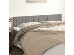 Vidaxl Cabeceiras Cinzento-claro 200x5x78/88 Cm Veludo