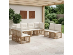 Vidaxl Conjunto De Sofás Para Exterior Natural Poliéster