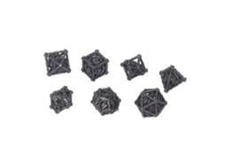 Primerox conjunto de 7 Dados Poliedros Ocos de Latão para Jogos de Tabuleiro e Rpg