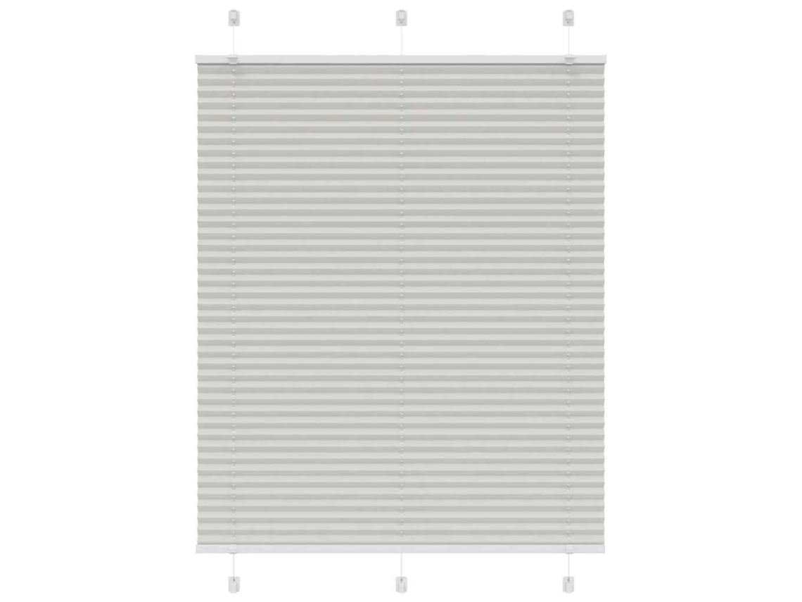 Vidaxl Cinzento Luz Plissada Cega 110x100 Cm Largura Tecido 109,4cm