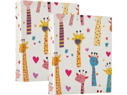 Colagens escolares coloridas com desenhos animados, 3,8 cm 1 2 Polegada, 3 argolas com sacos, pacote com 200 folhas 1 2