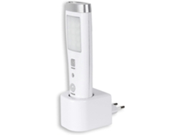 Detector de Presença Lanterna Recarregável com 15 Leds, Ângulo 60°, Carregador Sem Fio, 3.7v, 15cm, Branco
