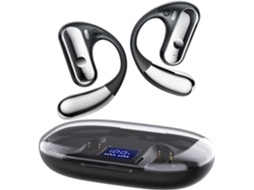 Fones Sem Fio Sobre o Orelha JIAPEI, estéreo HiFi, 8h, led, microfone, cabo 3,5mm, preto