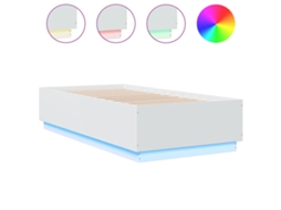 Bed Frame, Bed Frames Vidaxl Branco Madeira Processada (90 X 190 Cm)