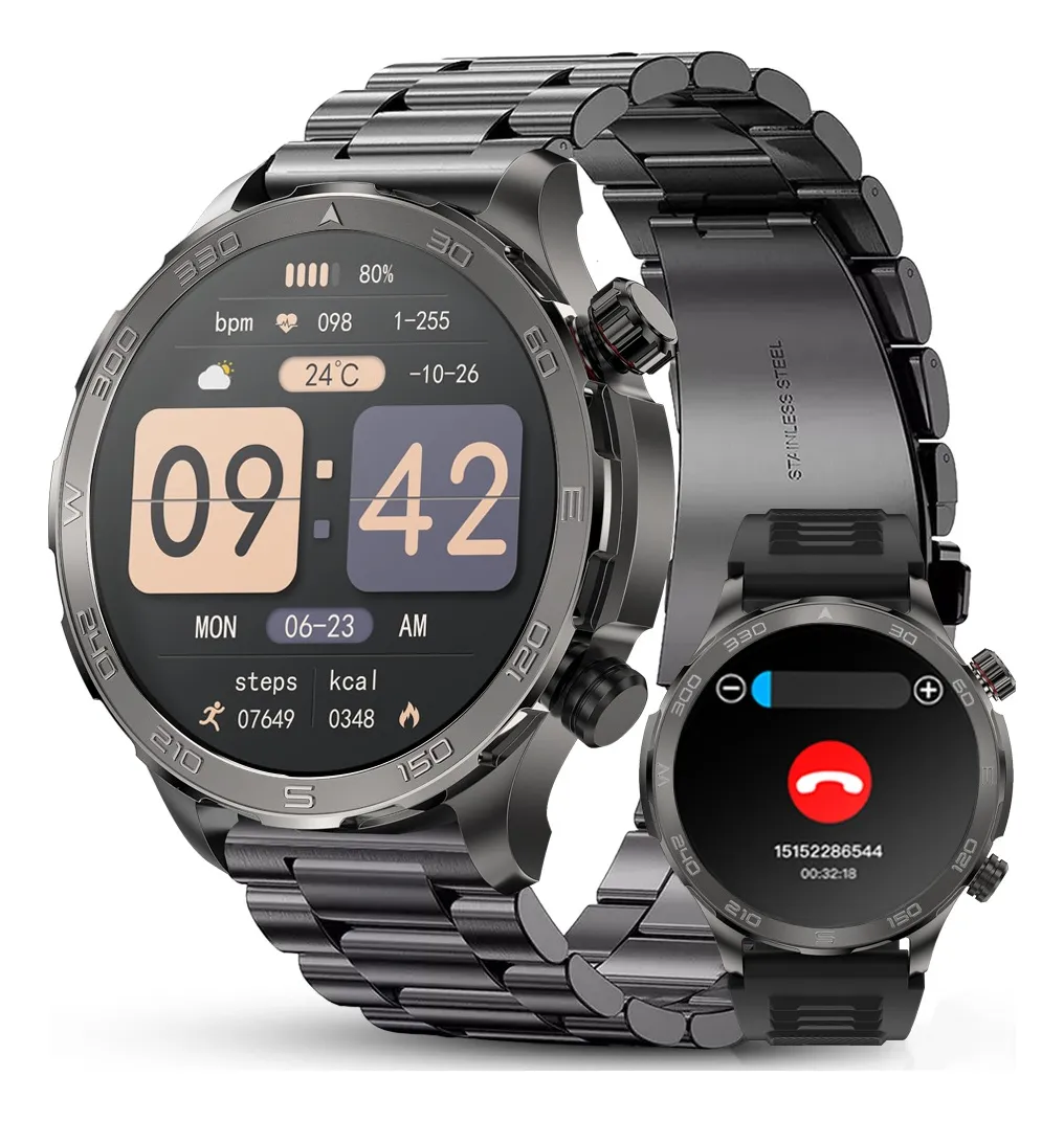 Relógio inteligente masculino Vayotoy com Bluetooth e à prova d'água