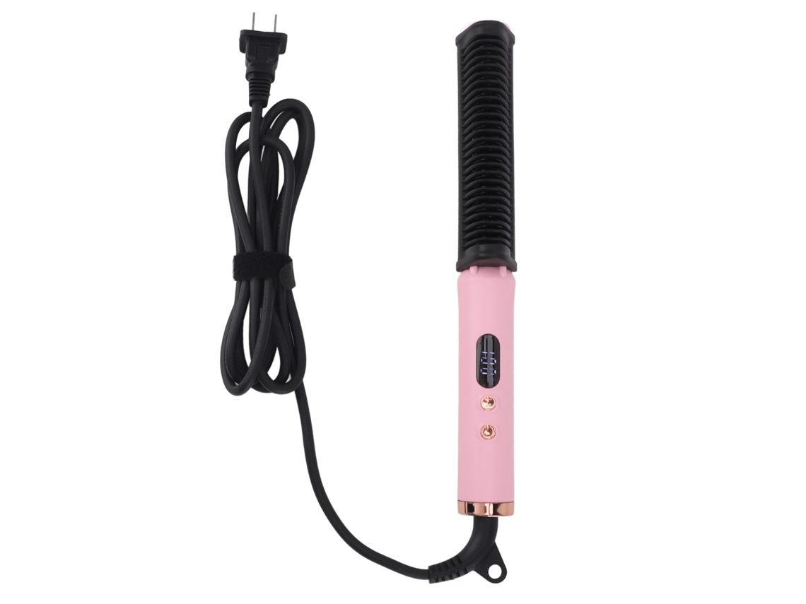 Prancha alisadora de cabelo 2 em 1 2026, com íons negativos, ferramenta de modelagem, rosa.