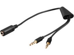 Cabo de Áudio GOOBAY (Jack 3.5mm - 41 cm - Preto)