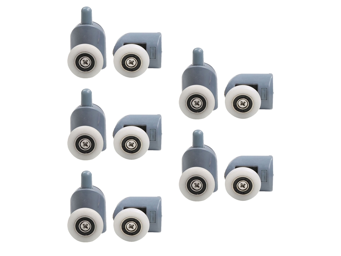 10pcs roletes porta chuveiro silenciosos superiores inferiores polias vidro banho massagem | S/MARCA