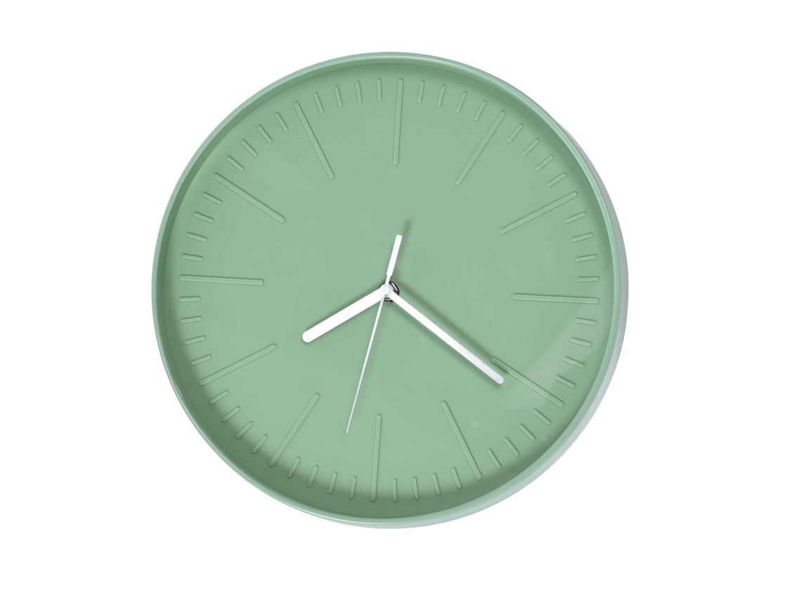 Relógio de parede Baok-Modern Minimalista Silencioso com Quartzo, Plástico, para Sala de Estar e Quarto, Verde