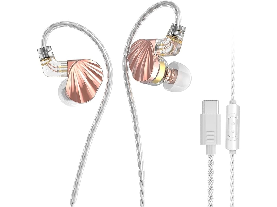 Ouvidores Filaires Intra - Auriculares Com Interface 3, 5 Mm Type - C E Microfone, Effet Sonore Hifi, Écoute