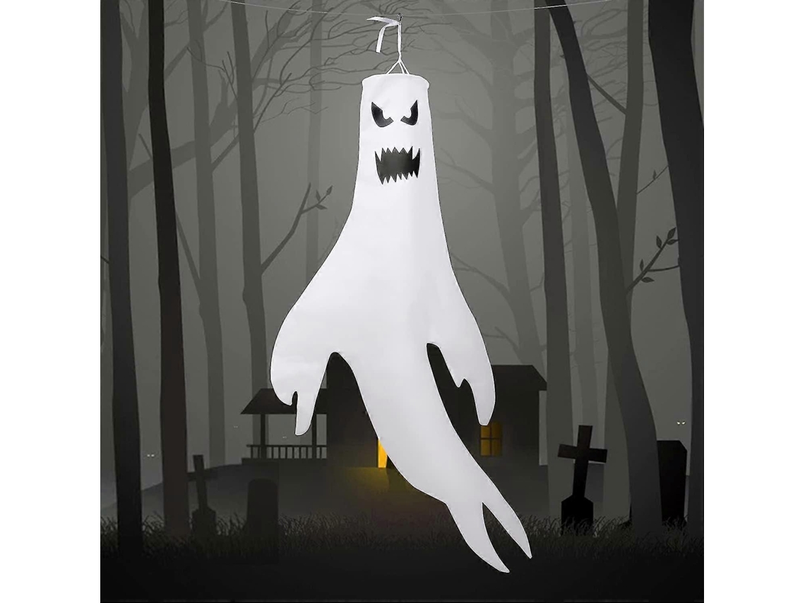 Bandeira Fantasma Voadora Halloween 47polegadas Decoração Pendurar Jardim Interior Exterior