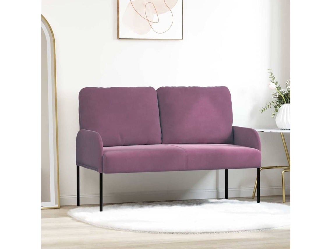 Vidaxl Sofás Com Almofada 110cm Roxo Contraplacado