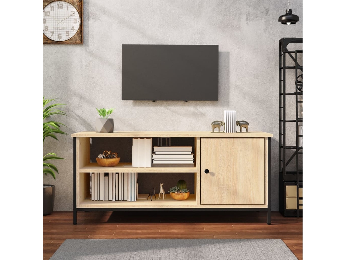 Vidaxl Móvel P/ Tv 100x40x45 Cm Derivados De Madeira Carvalho Sonoma
