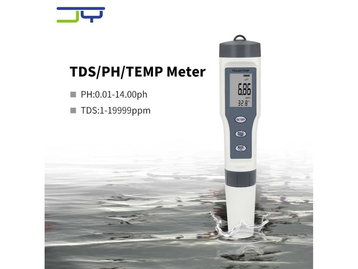 Lápiz Digital De Calidad Da Água Ph Tds Temp Portátil Com Tela Lcd