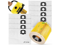 Lurelia Sacos De Papel Para Aspirador Compatíveis Com Kärcher, Filterlux, Wd3, Wd2, Se4001, V12, V15, V17, V19, Pn1001127, 2.863-314, Pack 8