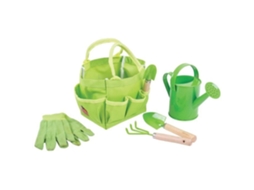 Bolsa de jardinagem infantil Bigjigs Toys, ferramentas, regador e luvas, verde Bigjigs Toys