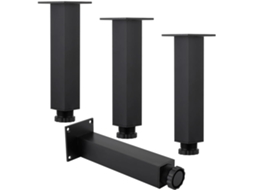 Conjunto De 4 Pés Ajustáveis Quadrados 20cm Para Armários, Pés De Substituição Para Sofás Em Liga Alumínio, Pés De