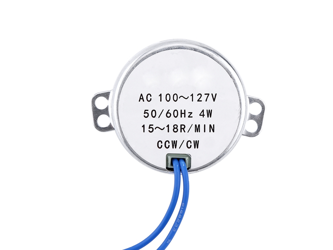 Yuru Motor Síncrono Elétrico Engrenado 100-127v 4w com Rotativo Ccw/cw