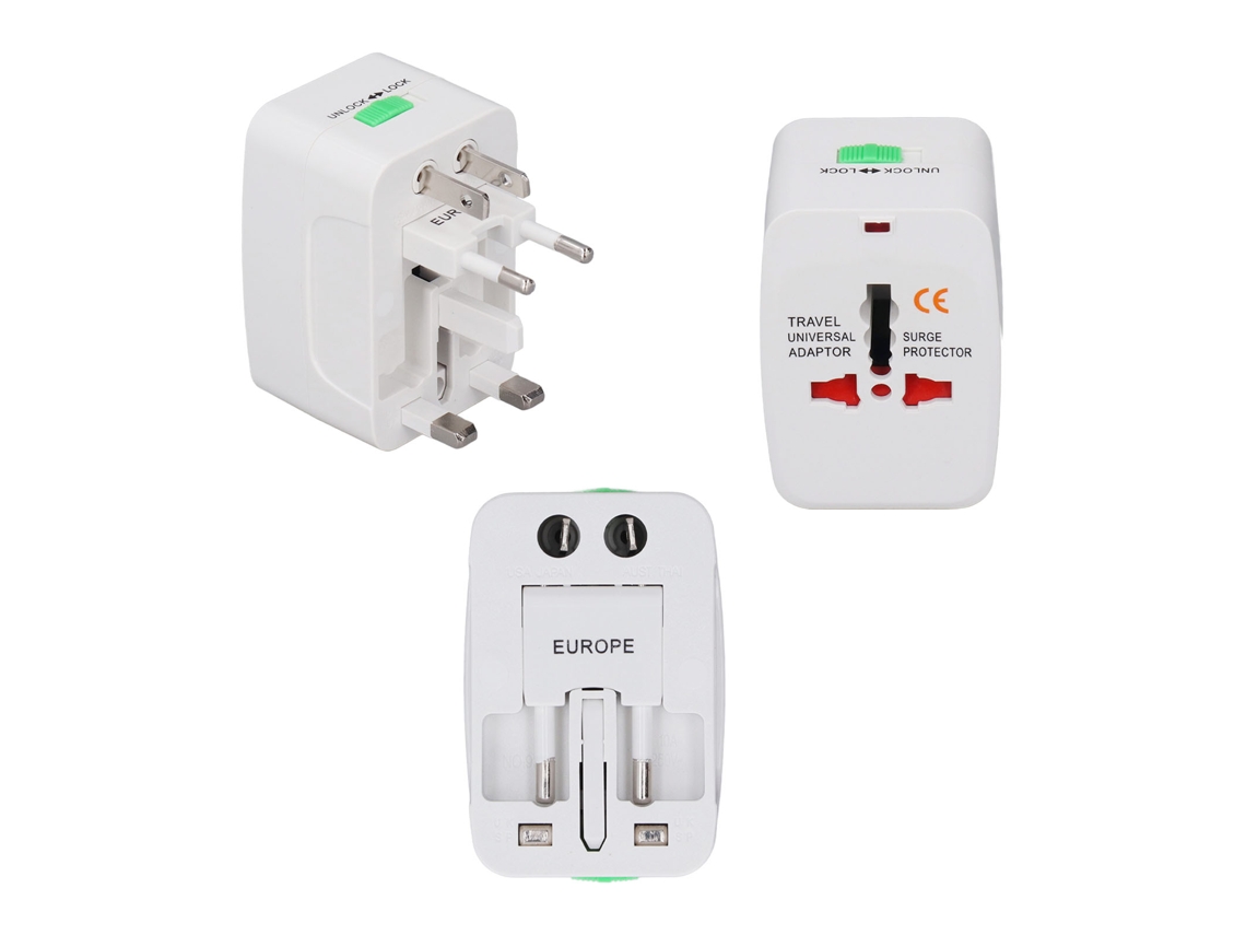 Adaptador Universal de Tomada Primerox 3 pcs viagem 110 240v multifuncional
