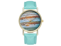 Reloj Analógico De Cuarzo Para Mujer/hombre Con Correa De Pu Zhoulianfa (mint)
