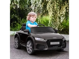 Carro Infantil Elétrico Audi Tt Preto Para Crianças De 3 A 5 Anos Com Controle Remoto, Portas Que Abrem E Faróis De Led