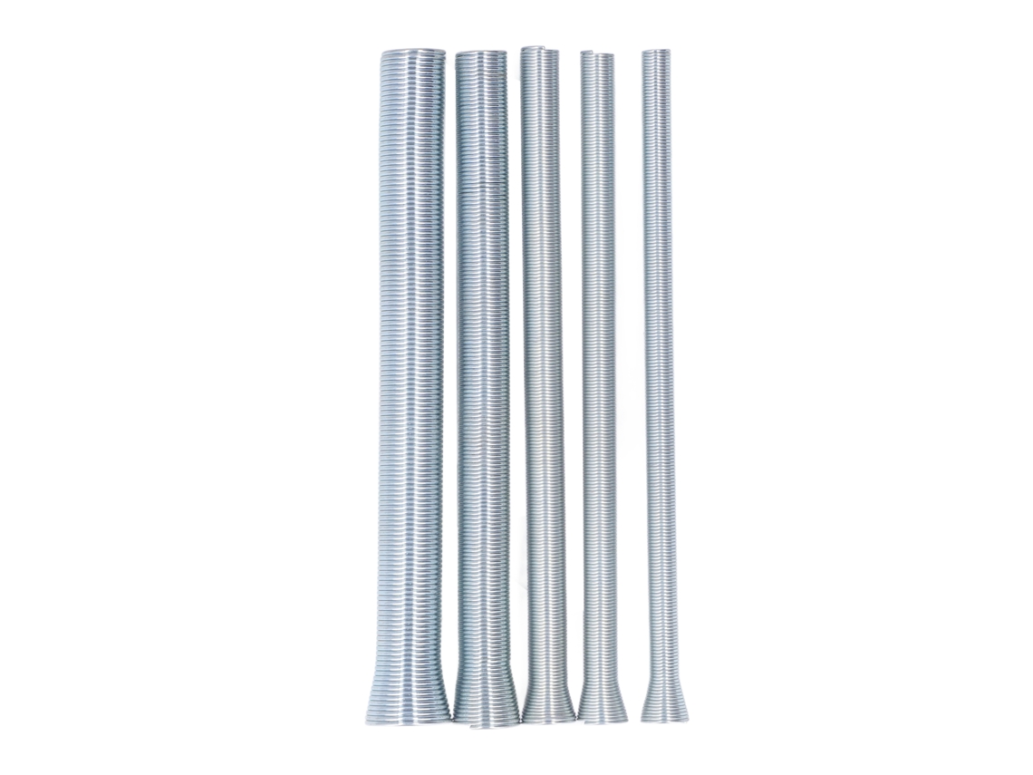 Conjunto De Dobladores De Tubos De Resorte Para Cobre, Aluminio Y Acero De Pared Delgada De 5/8, 1/2, 3/8, 5/16 Y 1/4 Pulgadas
