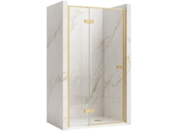 Porta De Chuveiro Rea Atlas Brush Ouro 90 Tira Magnética Esquerda